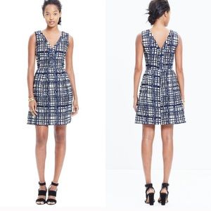 NWOT Madewell Midnight Brushstroke Plaid Dress